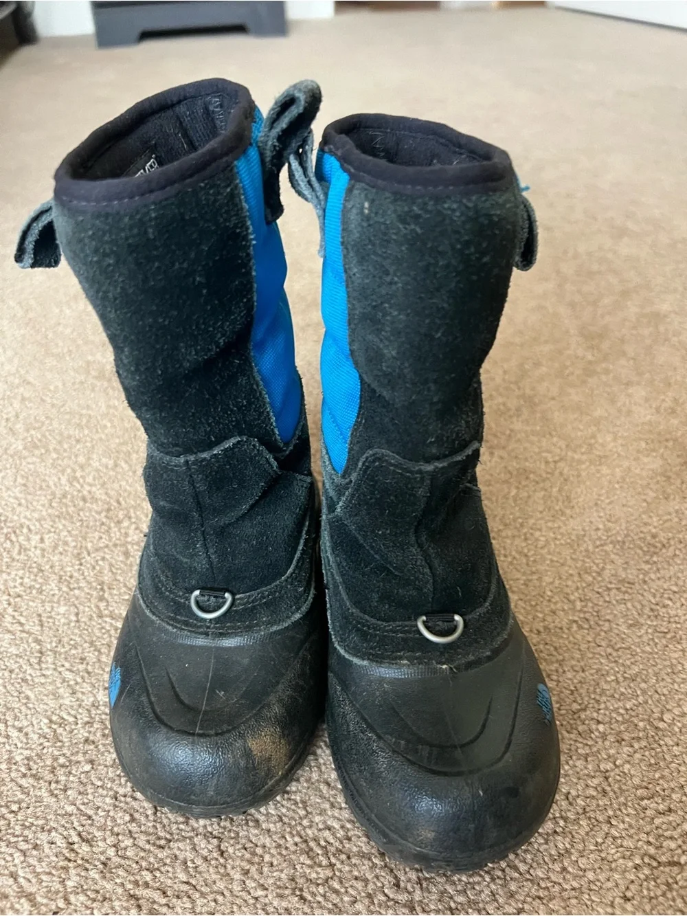 The North Face Kids Black and Blue Snow Boots